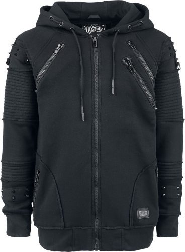 Vixxsin Black Chrome Hood Mikina s kapucí na zip černá