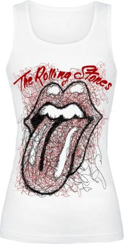 The Rolling Stones Sketch Tongue Dámský top bílá