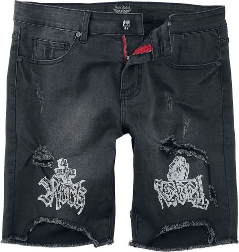 Rock Rebel by EMP Shorts mit Destroyed Effekten Kraťasy černá