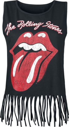 The Rolling Stones Distressed Tongue Dámský top černá