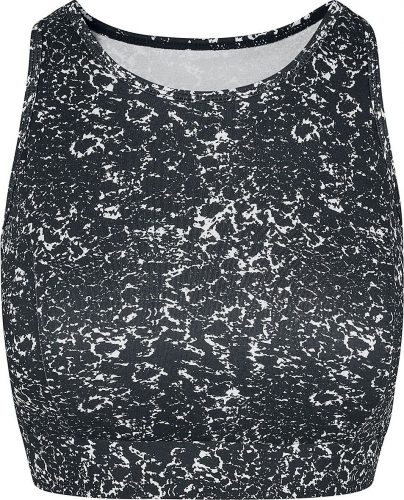 Urban Classics Ladies Tie Dye Sports Bra Dámské spodní prádlo cerná/bílá