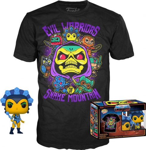 Masters Of The Universe Evil-Lyn - T-Shirt plus Funko (Glow in the Dark) - POP! & Tee Sberatelská postava standard