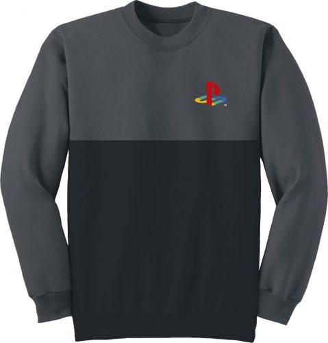 Playstation Classic Logo Mikina šedá/cerná