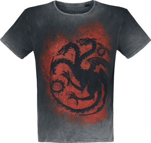 Game Of Thrones House Targaryen Tričko šedá