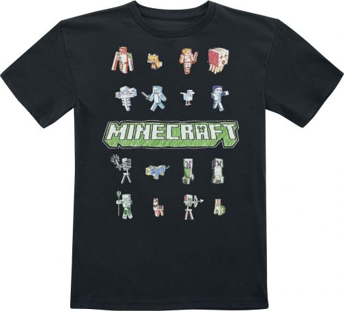 Minecraft Kids - Characters detské tricko černá