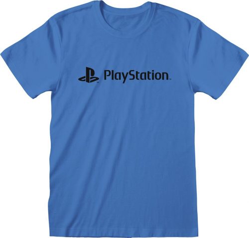 Playstation Black Text Tričko modrá