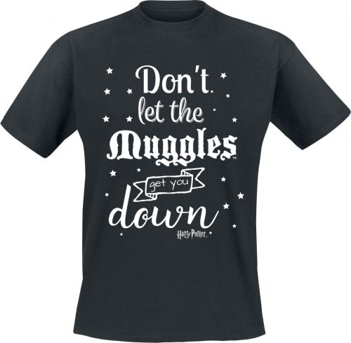 Harry Potter Don't Get the Muggles Tričko černá