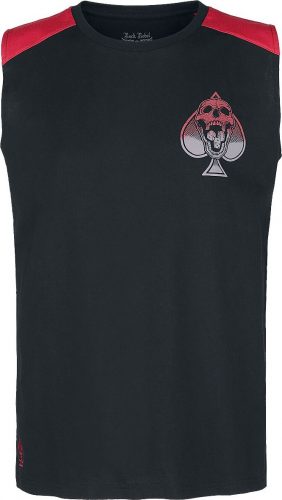 Rock Rebel by EMP Raglan Top mit Brustprint Tank top cerná/cervená