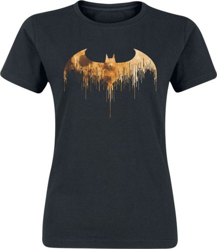 Batman Golden Logo Dámské tričko černá