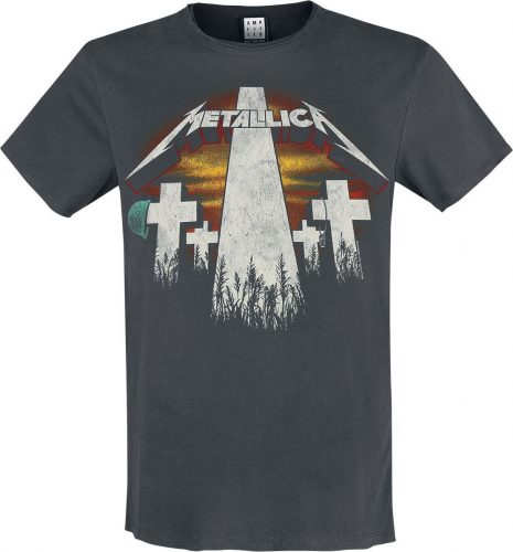 Metallica Amplified Collection - Master Of Puppets Revamp Tričko charcoal