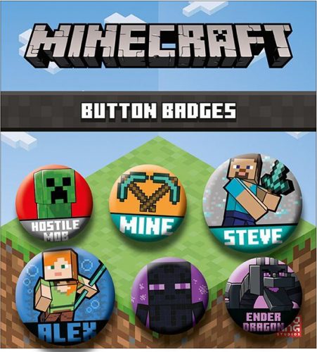 Minecraft Badge Pack Mix x4 Odznak vícebarevný