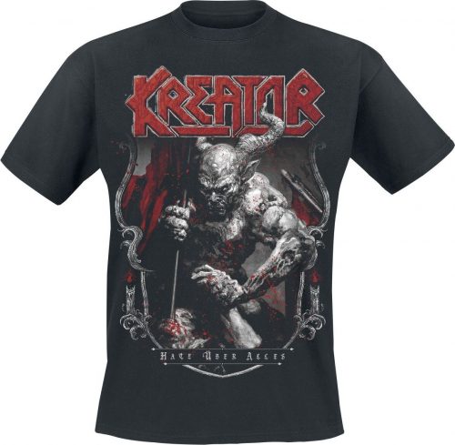 Kreator Hate Über Alles Crest Tričko černá