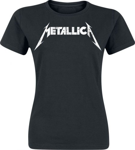 Metallica Textured Logo Dámské tričko černá