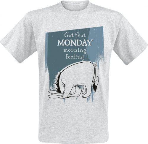 Medvídek Pu Eeyore - Got That Monday Morning Feeling Tričko šedá