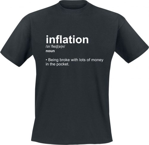 Sprüche Definition Inflation Tričko černá