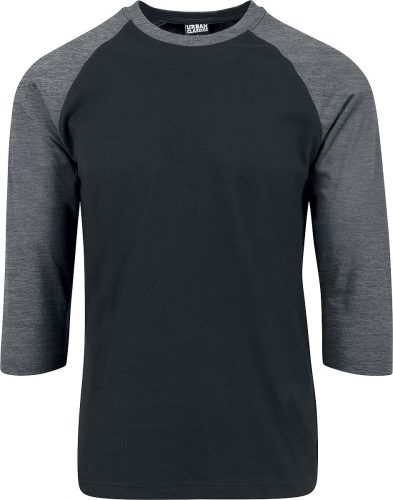 Urban Classics Contrast 3/4 Sleeve Raglan Tee Tričko s dlouhým rukávem cerná/uhlová