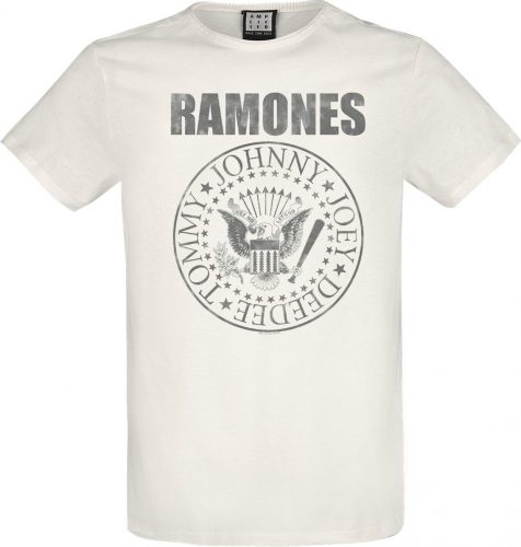 Ramones Amplified Collection - Vintage Shield Tričko bílá