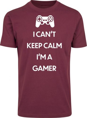 Sprüche I Can't Keep Calm. I'm A Gamer Tričko tmavě červená