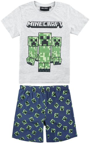 Minecraft Kids - Creeper Dětská pyžama šedá/modrá