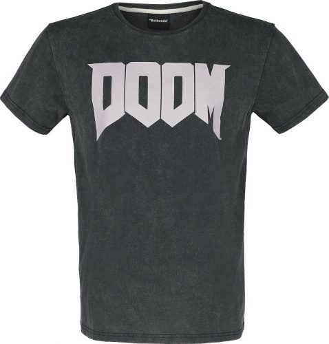 Doom Logo Tričko tmavě šedá