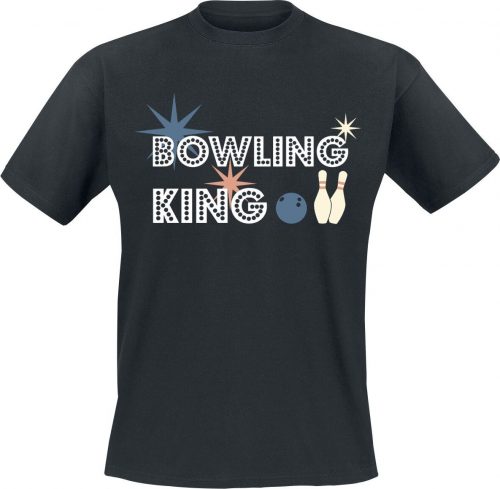 Sprüche Bowling King Tričko černá