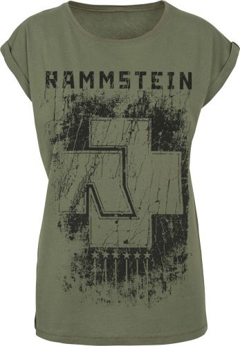 Rammstein 6 Herzen Dámské tričko olivová