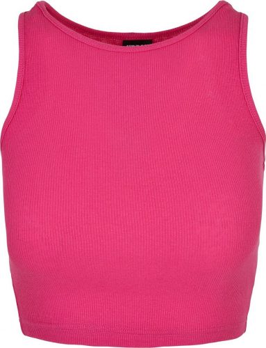 Urban Classics Ladies Cropped Rib Top Dámský top růžová