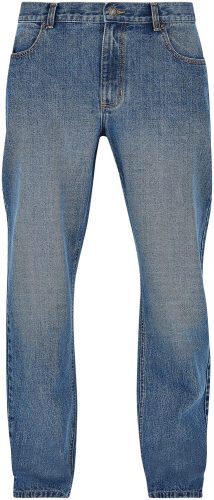 Urban Classics Straight Slit Jeans Džíny modrá