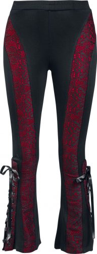 Gothicana by EMP Bootcut Leggings mit Spitze Leginy černá