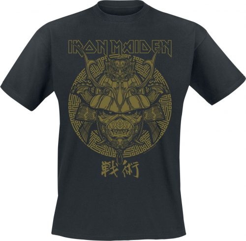 Iron Maiden Samurai Eddie Gold Graphic Tričko černá