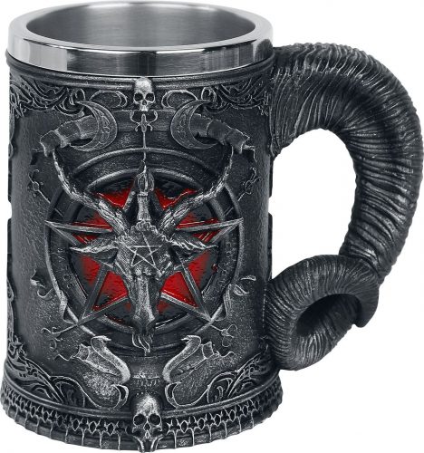 Nemesis Now Sklenice na pivo Baphomet džbán černá