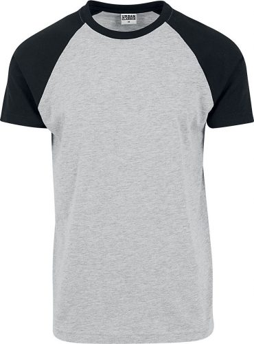 Urban Classics Raglan Contrast Tee Tričko smíšená šedo-černá