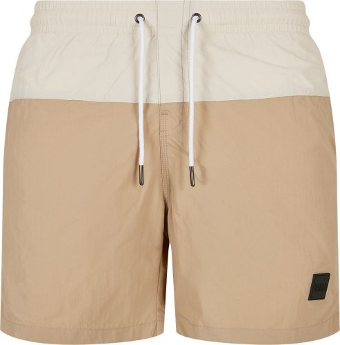 Urban Classics Block Swim Shorts Pánské plavky béžová