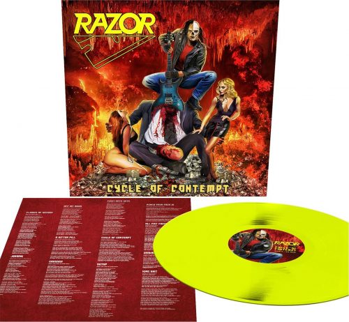 Razor Cycle of contempt LP žlutá