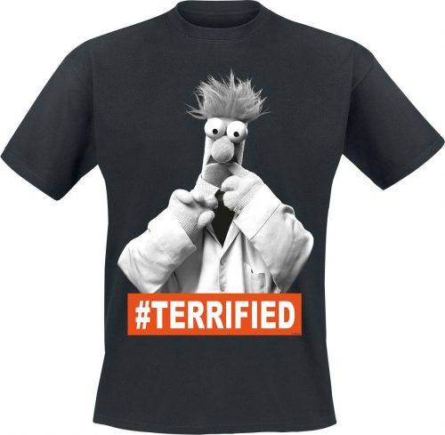 The Muppets Beaker Terrified Tričko černá