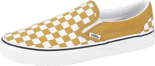 Vans CLASSIC SLIP-ON Theory Checkerboard Golden Yellow tenisky žlutá/bílá