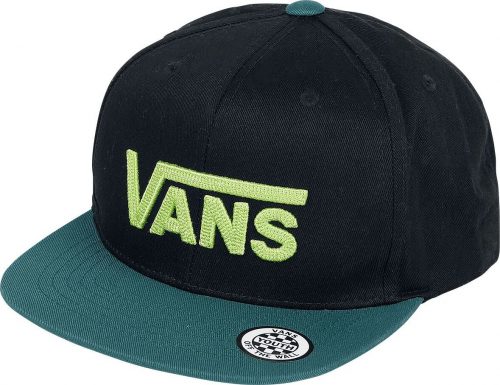 Vans Drop V II Snapback Boys Dětská čepice cerná/zelená