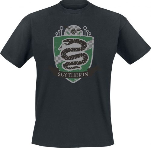 Harry Potter Slytherin Chest Badge Tričko černá