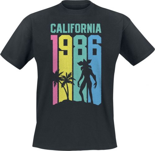 Stranger Things California 1986 Tričko černá