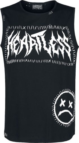 Heartless Top Smile Tank top cerná/bílá