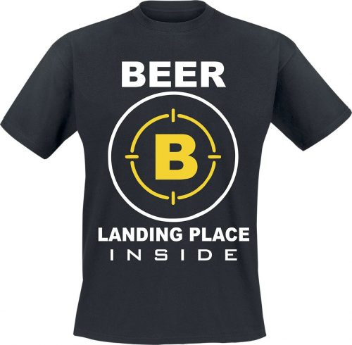 Alcohol & Party Beer Landing Place Tričko černá