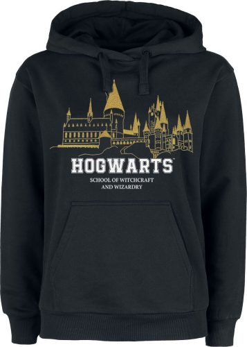 Harry Potter Hogwarts Dámská mikina s kapucí černá