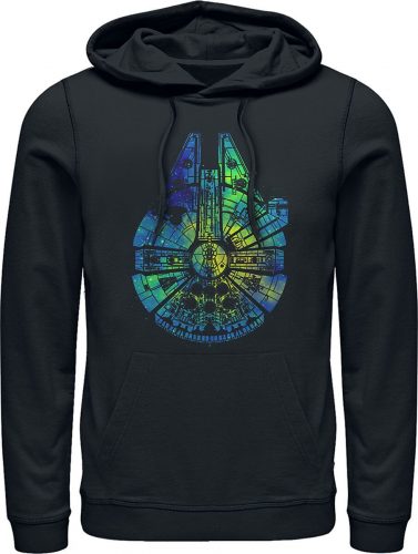 Star Wars Neon Falcon Mikina s kapucí černá