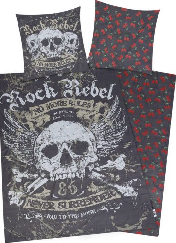 Rock Rebel by EMP No More Rules Ložní prádlo Černá / šedá / červená