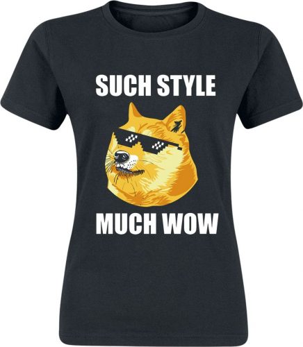 Tierisch Such Style Much Wow Dámské tričko černá