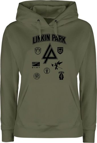 Linkin Park Patches Dámská mikina s kapucí zelená