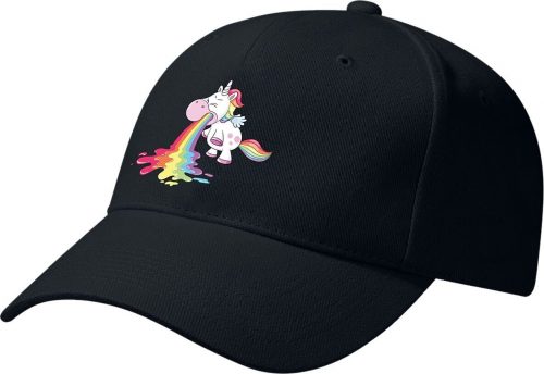 Tierisch Unicorn Puke Baseballová kšiltovka černá