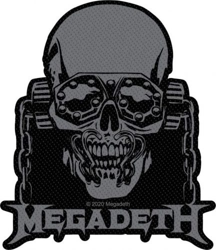 Megadeth Vic Rattlehead Cut Out nášivka cerná/šedá