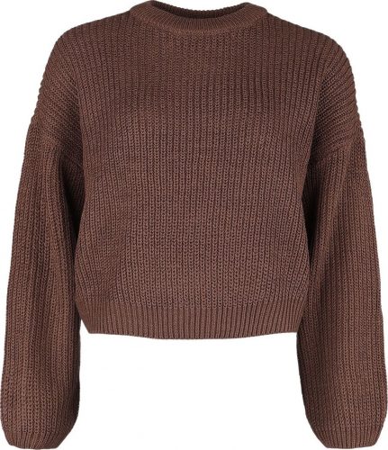 Noisy May Timmy O-Neck Knit Dámnský svetr hnědá