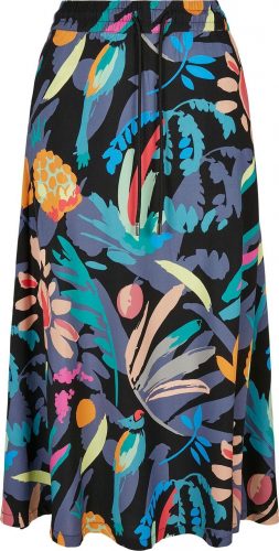 Urban Classics Ladies Viscose Midi Skirt Maxi sukně vícebarevný